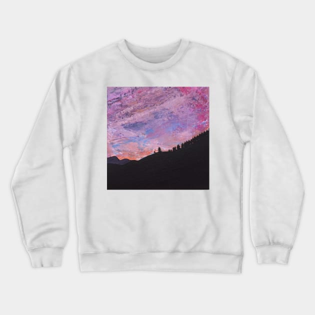 Silhouette Mountain Crewneck Sweatshirt by Margo Humphries Art